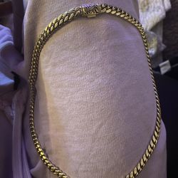 Gld Gold Plated Miami Cuban Link 26in 6mm
