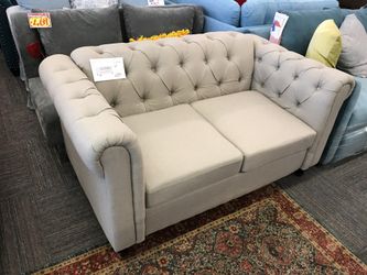 Kym Living Room Chesterfield Loveseat