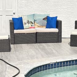 Outdoor Patio Furniture Set/patio Sectional/outdoor Sectional/outdoor Seating Set/patio Seats/balcony Set/patio Sofa Set/muebles De Patio Balcon Terra