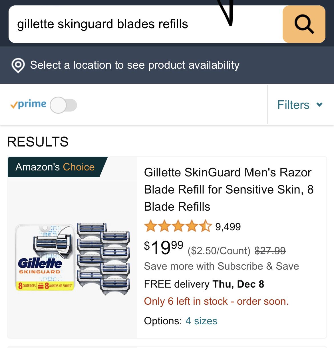 Gillette Skinguard 