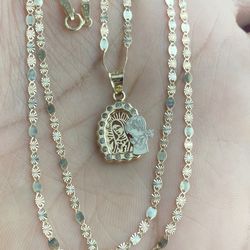 Cadena De Virgen En 14 Kt 20 “