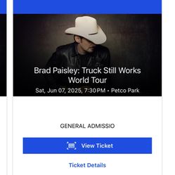 2 GA Brad Paisley Gallagher Square 6/7