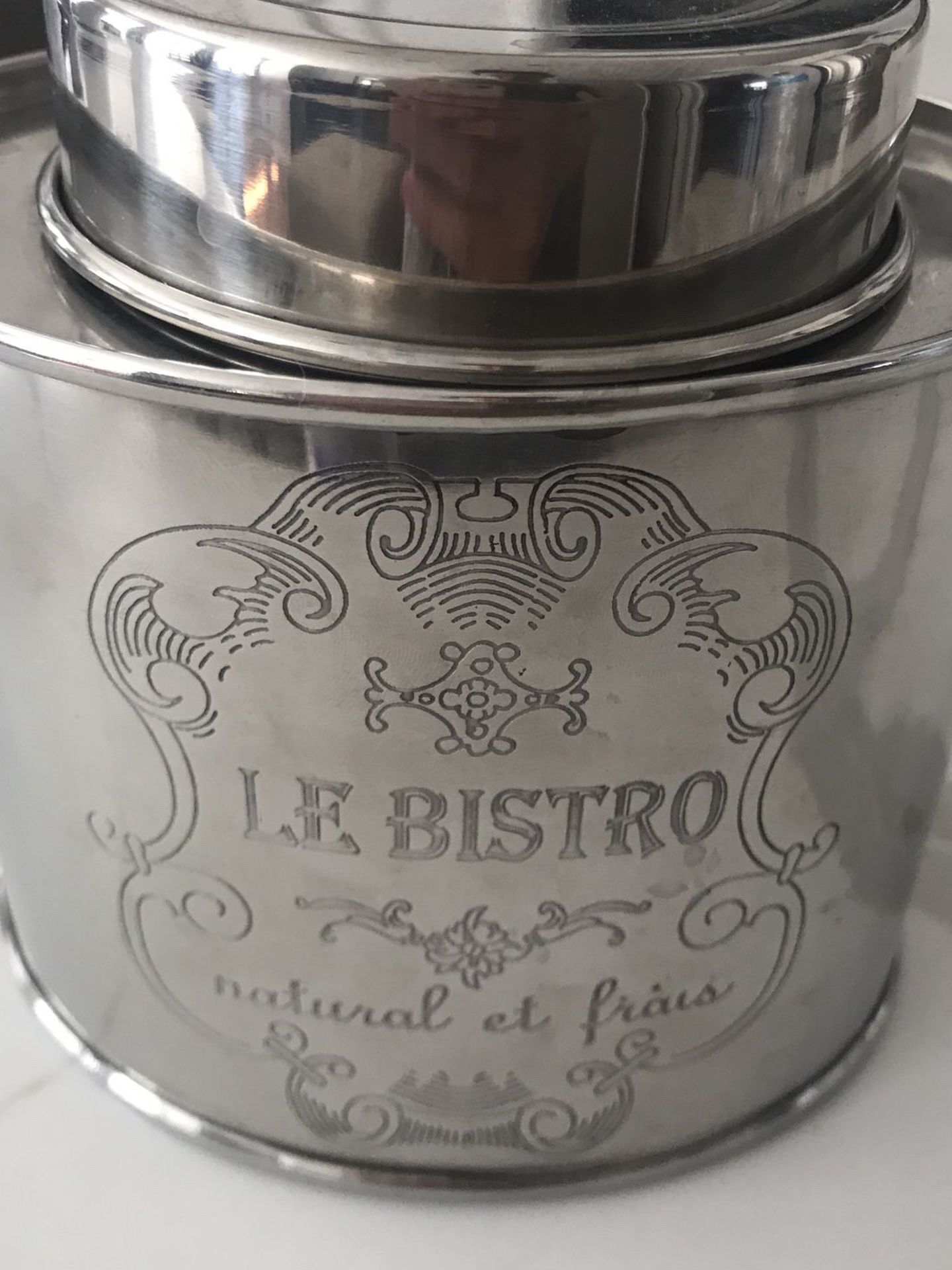 (New) LeBistro Silver decorative container