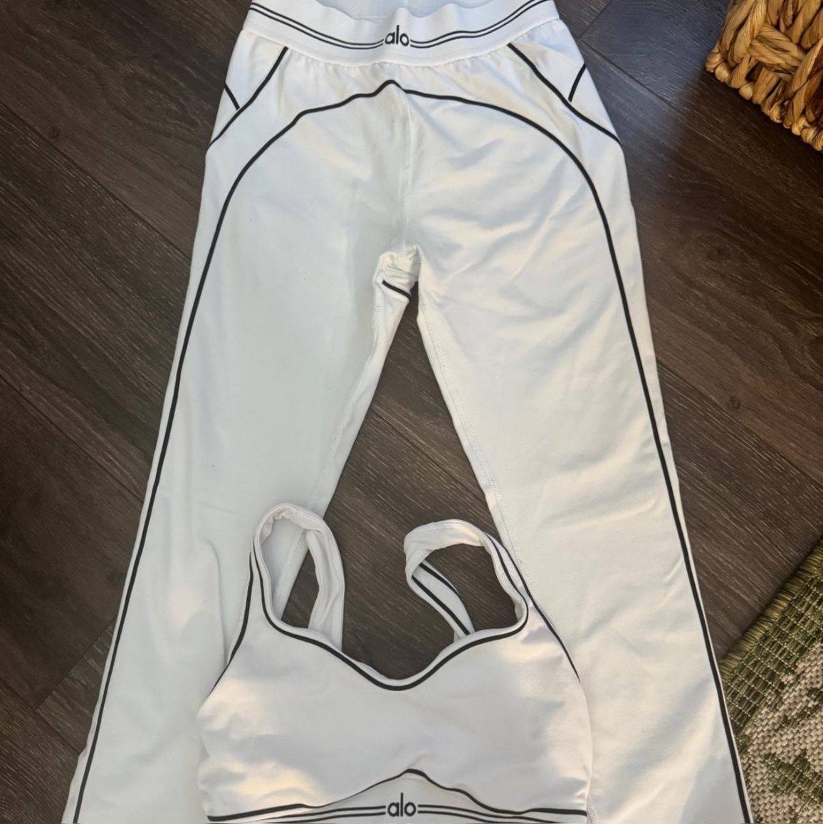 White Alo Airlift Top + Leggings