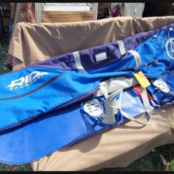 Ride USA Snowboard 159 K2 Clicker Bindings With Shimano  Travel Bag Case