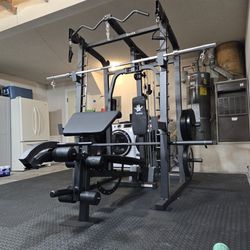 | Smith Machine 2001 | Squat Rack | 230lbs Bumper Weight Plates | Multi-Use Adj Bench | Barbell | Gym Equipment | Fitness | Excercise | FREE DELIVERY 