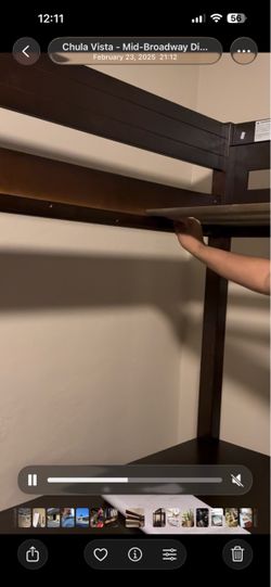 Bunk bed with under desk