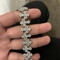 Iced Out Cross Bracelet