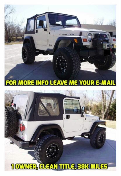 1999 Jeep Wrangler Low Miles 4.OL V6 Automatic. 4WD Hard And Soft Top. AC- SUV