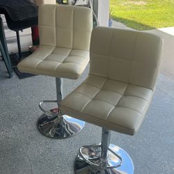Two Bar Stools Chairs 