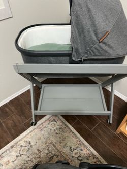 UPPAbaby bundle - car seat and base, bassinet and stand