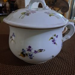 Collectible Chamber Pot with Lid, 1900's, The Waldorf-Astoria Hotel NYC Ware Collection