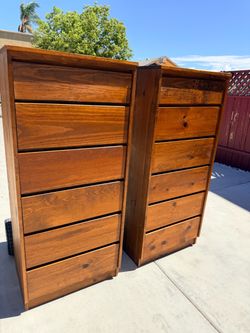 Pair of Tall Pine 6-Drawer Dressers