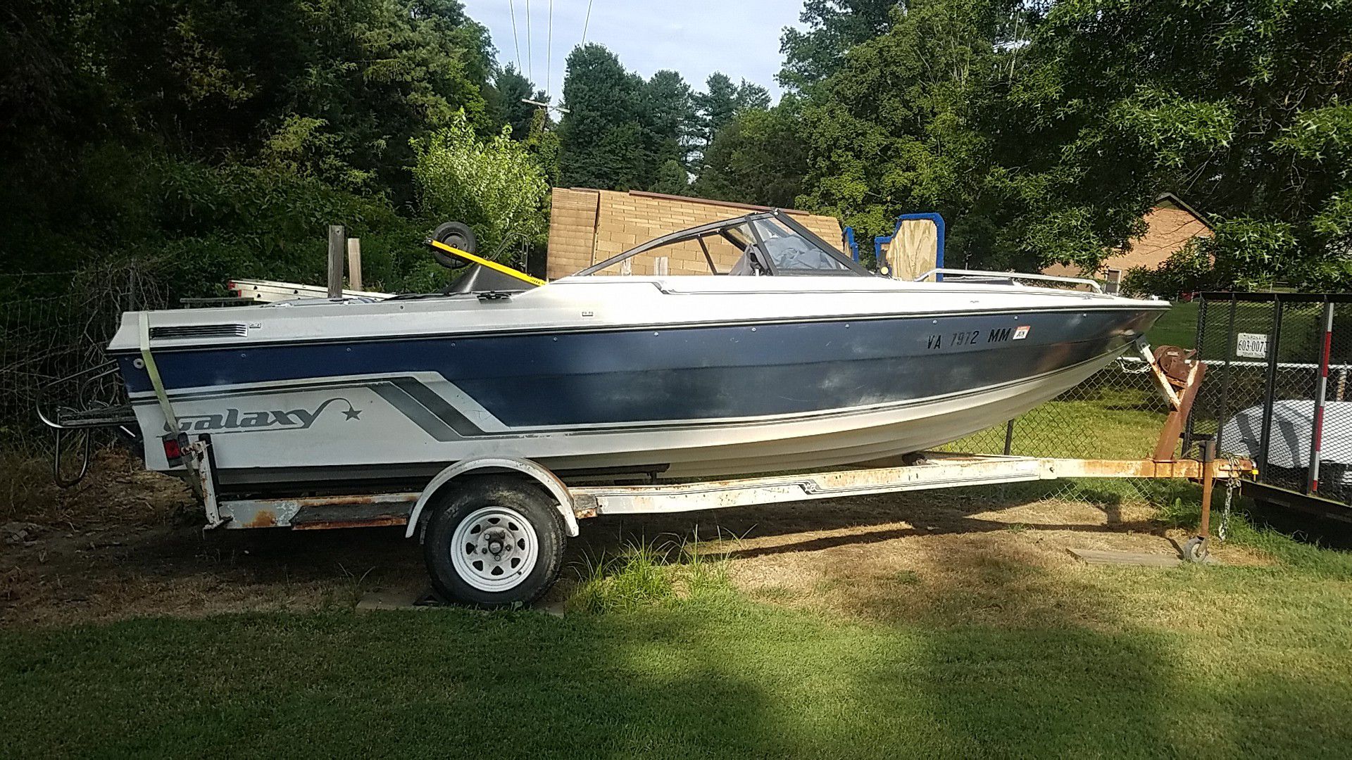 1985 Galaxy boat and trailer