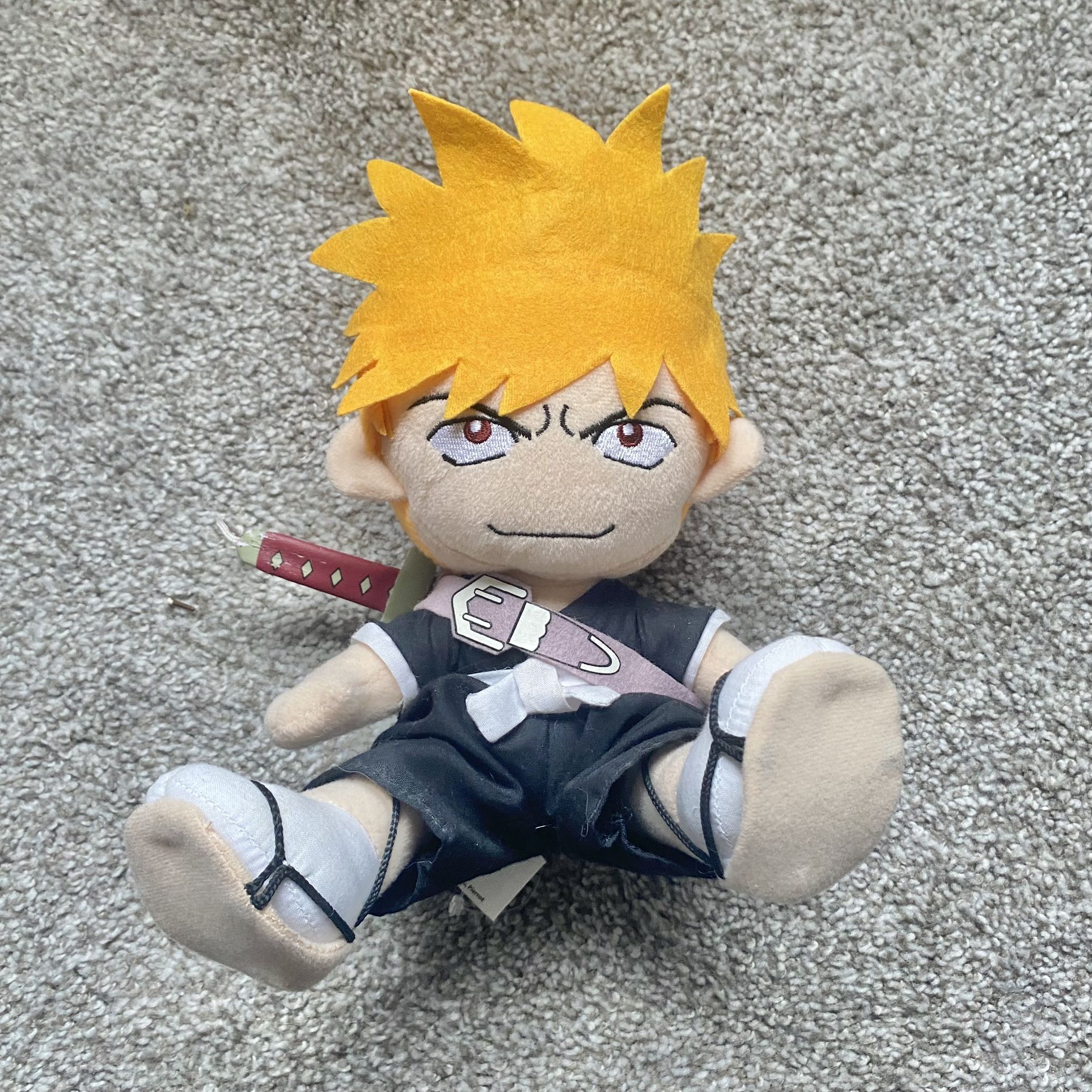 RARE Anime Bleach Plush "Ichigo Kurosaki" Stuffed Collectible Toy