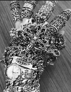 Chrome hearts style Jewelery Bracelets Chains Watch Strap Key Chain Wallet chain et
