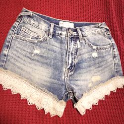 Free People Shorts With Lace (size 24)