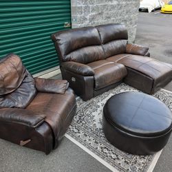 Soft Leather Powered Living Room Set Delivery Available 🚚🛻