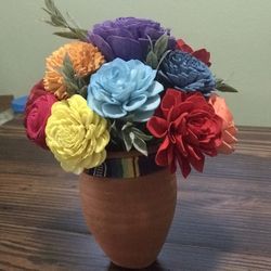 Wood Flowers Centerpieces Fiesta