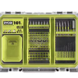RYOBI Drill & Drive Set (101-Piece) with Mag Tray,  Organizer