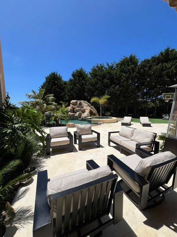 New Modern Aluminum Outdoor Patio Furniture 6 Sunbrella Cushion Options | JRS Patio