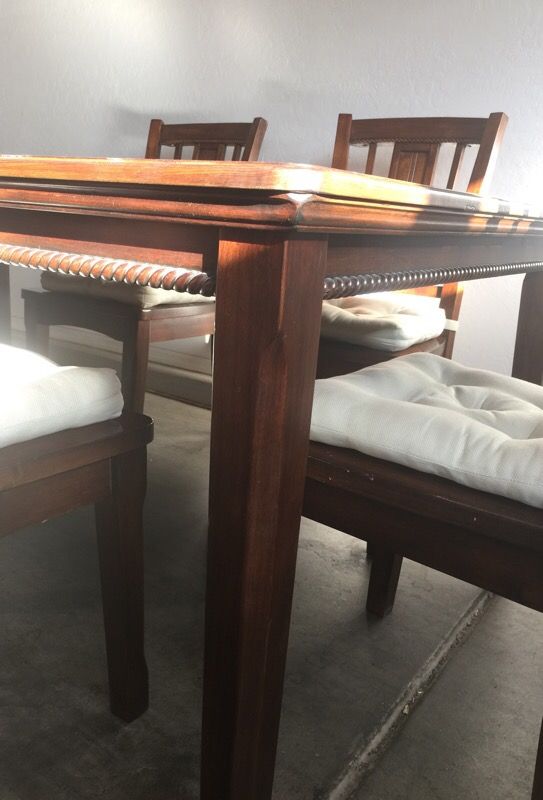 6 chairs dining set REAL WOOD