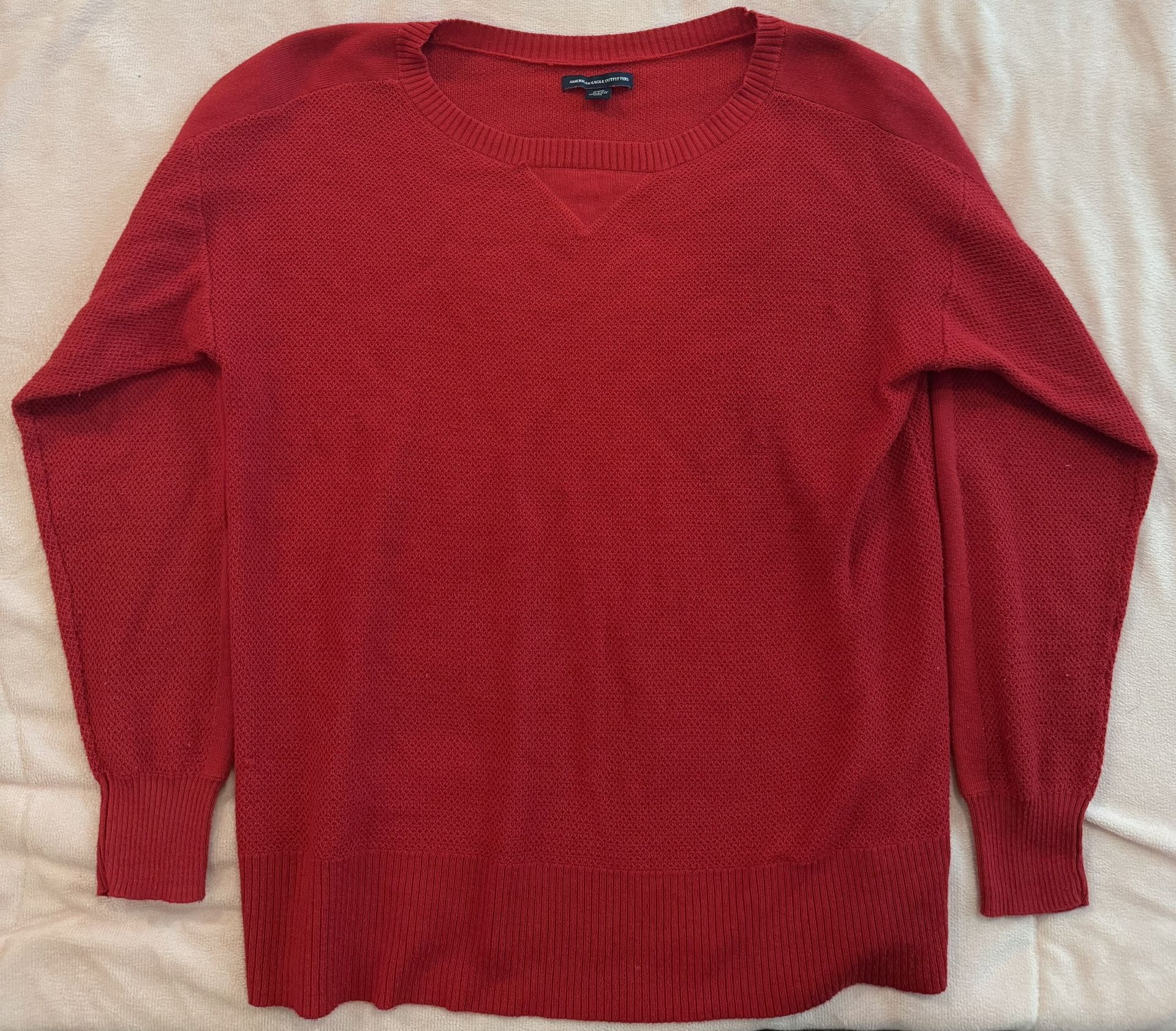 American Eagle Outfitters Red Crewneck Sweater