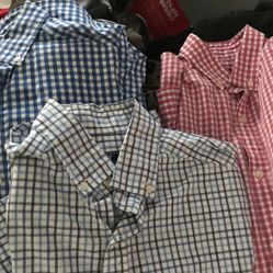 Mens XS Vineyard Vines Dress Shirts, Loy Of 3. 