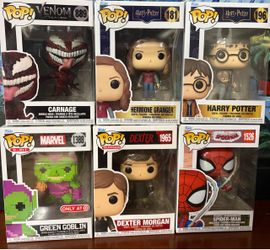 Funko Pop Lot of 6 – Marvel, Harry Potter, Dexter
