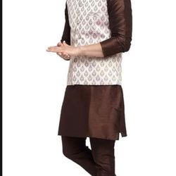 Kurta Pajama Set Waistcoat Ethnic Wear Tunic Kurtas Cotton Jacket