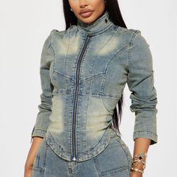 Large Fashionnova Jean Jacket