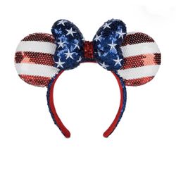 Disney Minnie Sequined Ears Americana
