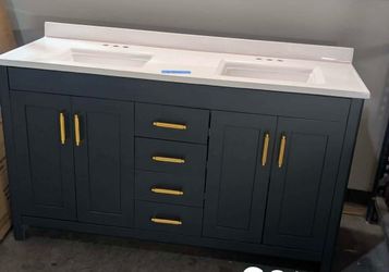 60in Double Bathroom Vanity with Top