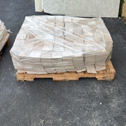 1850 Pieces Of 4 X 4 Tumbled Travertine Which Equals 206 Ft.²