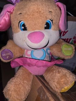 Special price laugh and learn plush toy Teddy pink