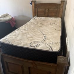 TWIN BED W/ Frame, Mattress, & Base