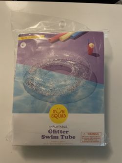 Sun Squad Inflatable Glitter Swim Tube (Unopened)