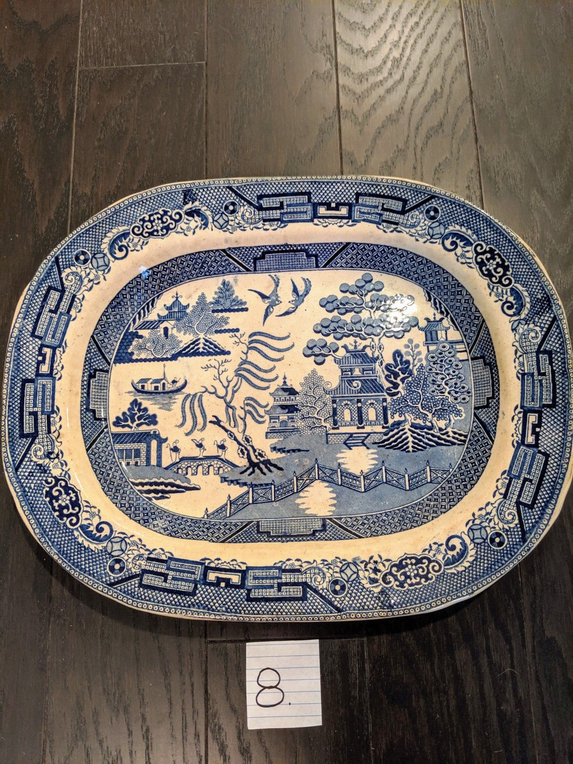 Antique Blue Willow China Platters