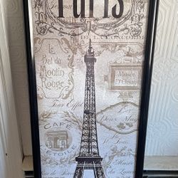 Pacific Lifestyle Paris Design Oblong Framed Poster Wall Decor