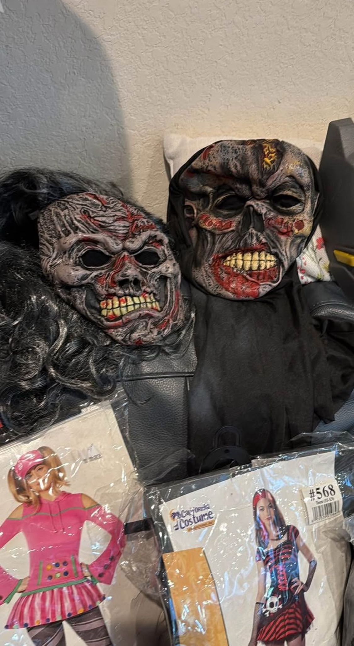 Two Mask Leather With Hair On $25