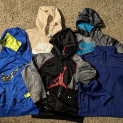 Lot Of 5 Nike Jordan Sweatshirts Size Medium Youth Boys