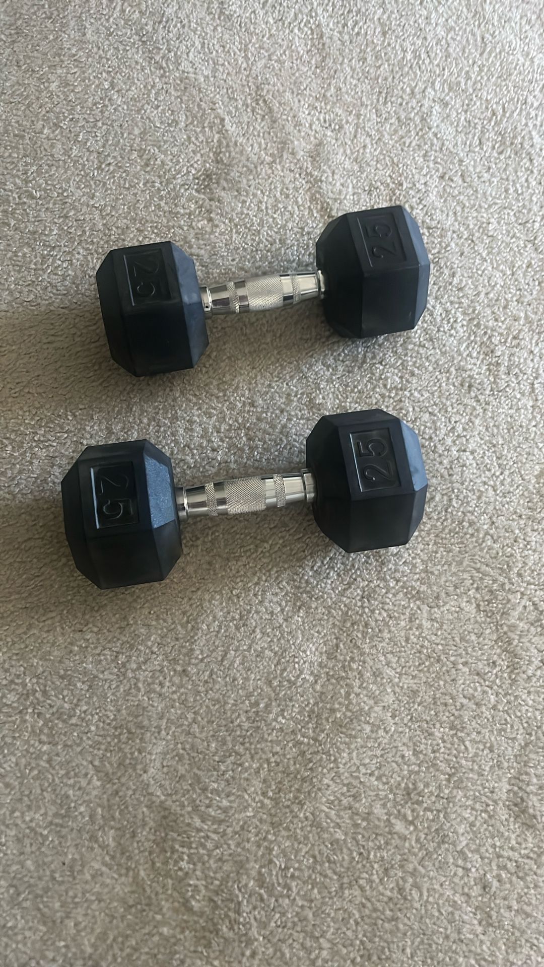 Set Of 25lb Dumbbells
