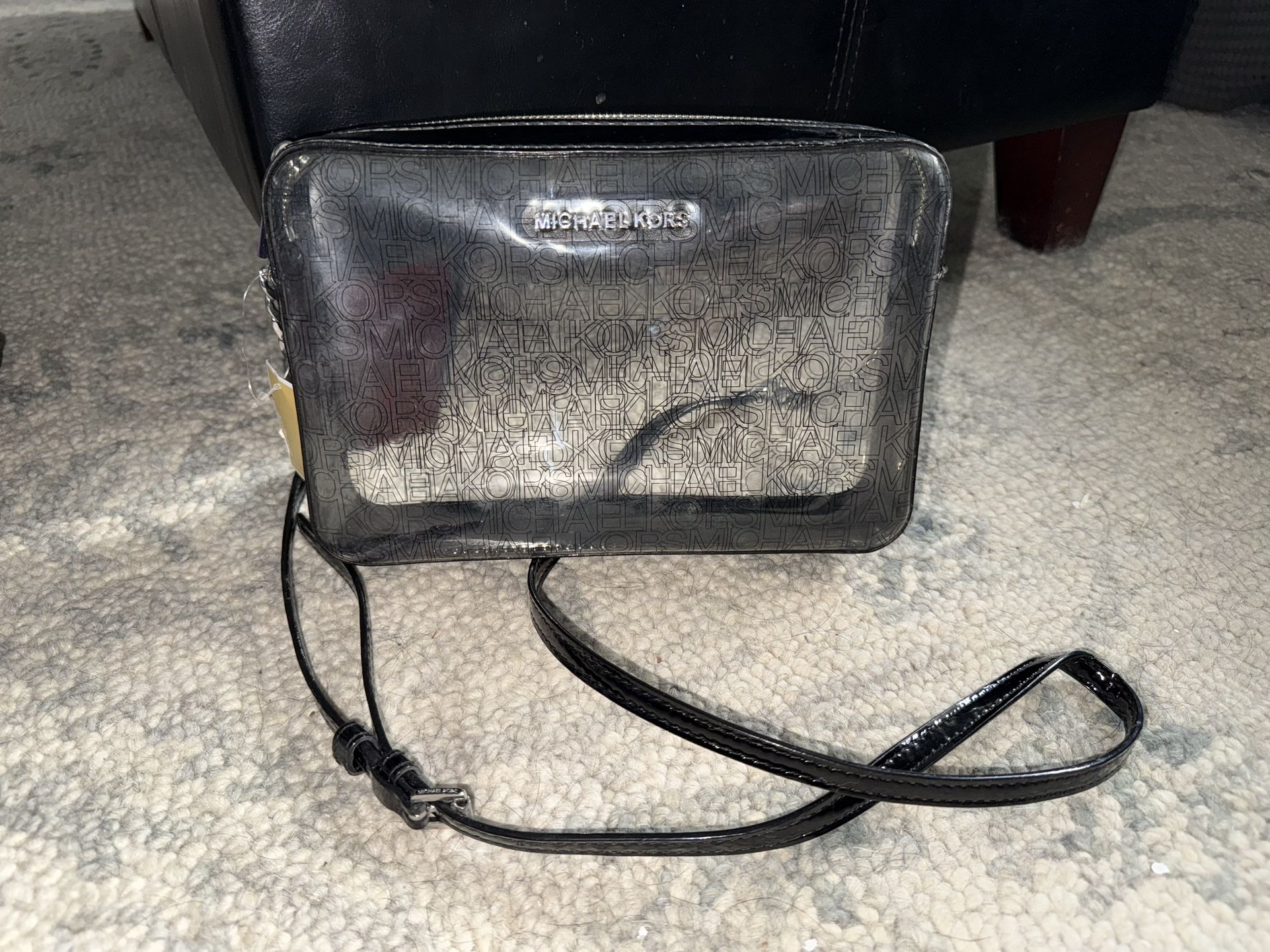 Michael Kors Jet Set Cross Body - Clear/Black