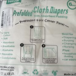 NEW!! Prefolded Cloth Diapers 