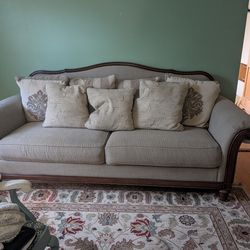 Victorian style couch 8 ft. Long with a depth of 40 in. $75 or Best Offer