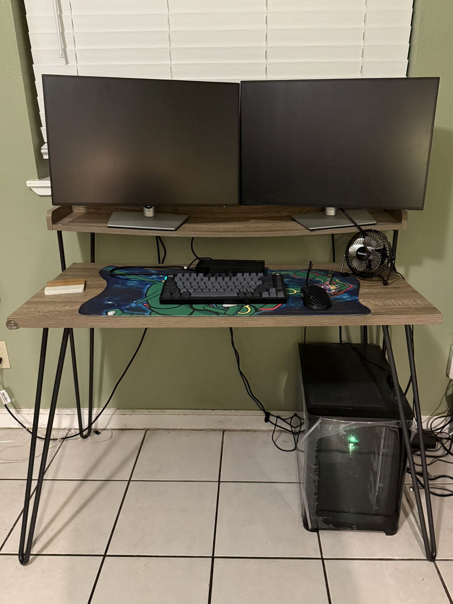 Desk with Monitor Stand