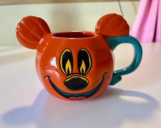 Orange Halloween Disney Mickey Mouse Pumpkin Ceramic Mug