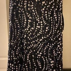 Beautiful Brand New Chiffon Pleated Polka Dot Skirt