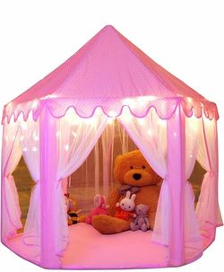 Princess play tent with light, new