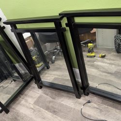 Black Wood Vanity / Wall Mirror (3 Available)